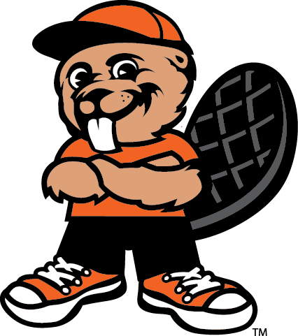 Cartoon Beaver Mascot Graphic