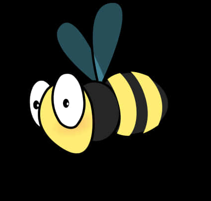 Cartoon Bee Black Background