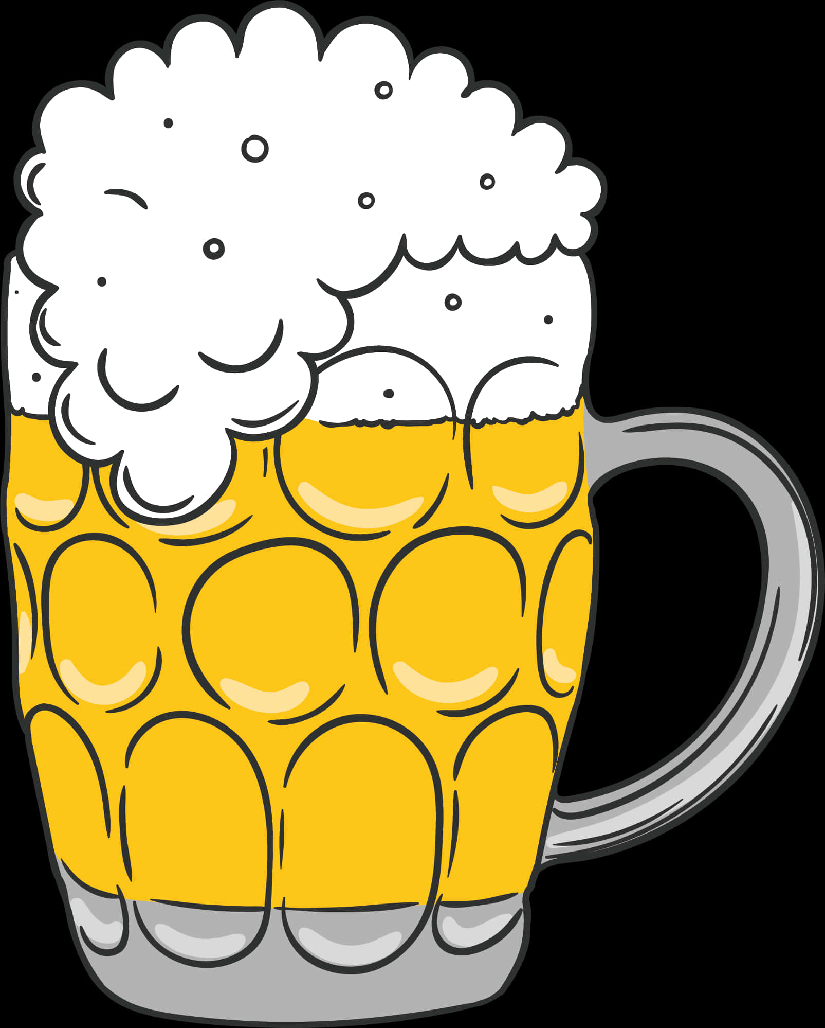 Cartoon Beer Mug Illustration