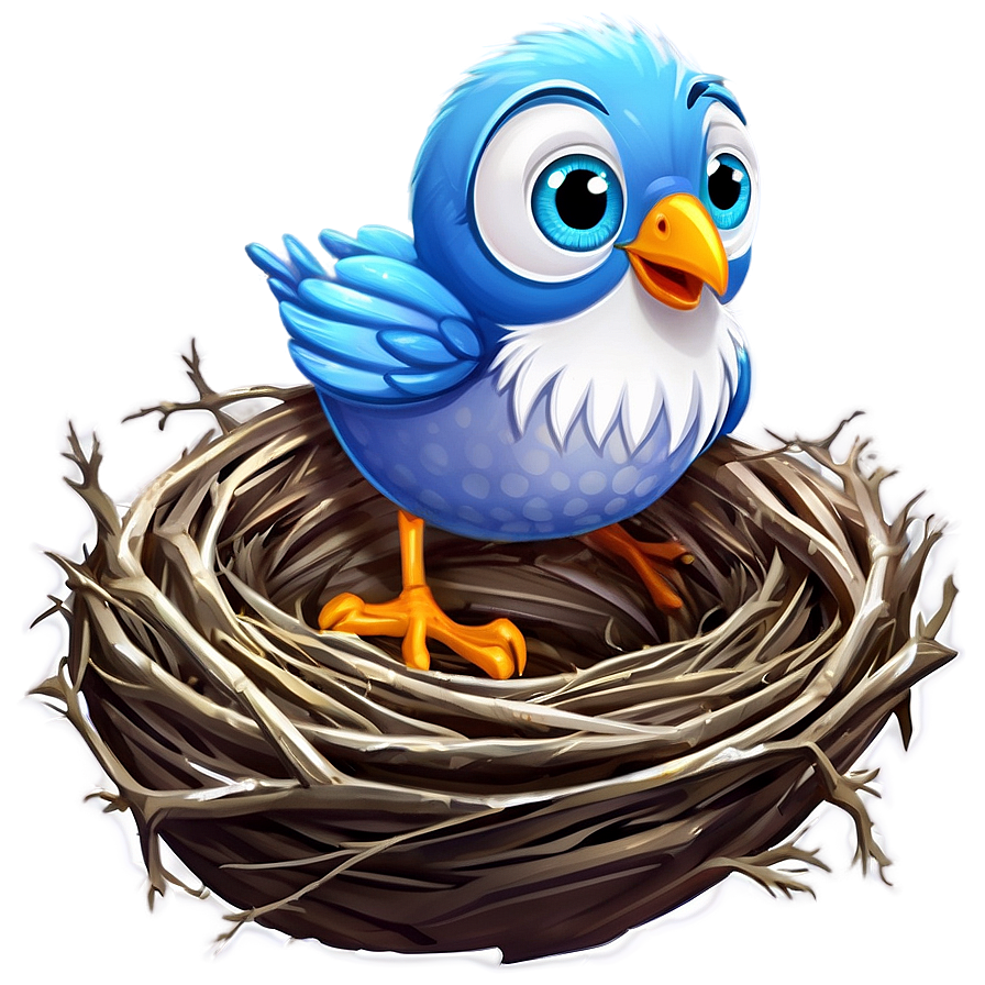 Cartoon Bird In Nest Png Aso