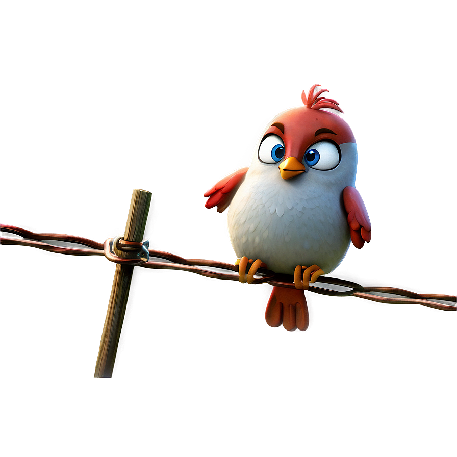 Cartoon Bird On Wire Png 89