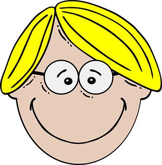 Cartoon Blond Hair Boy Graphic