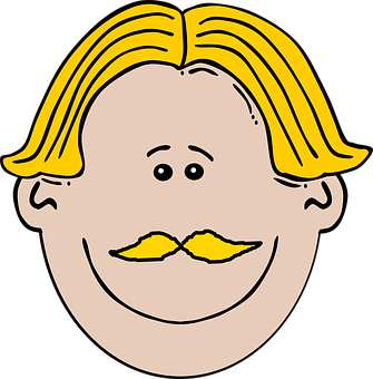 Cartoon Blond Man Face