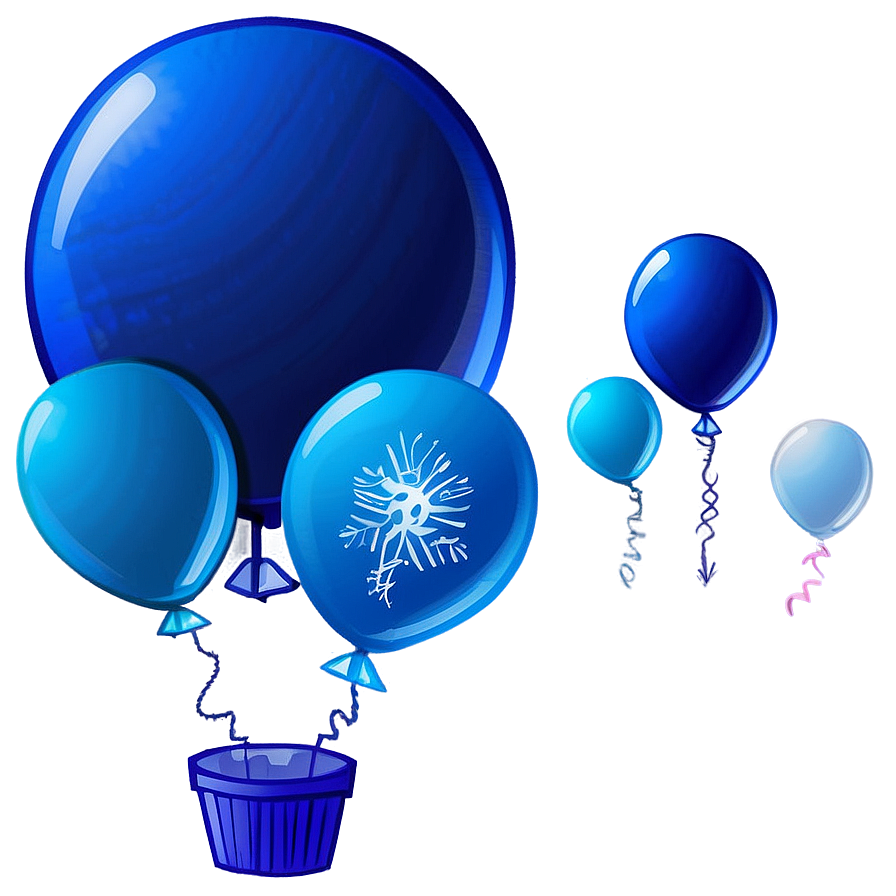 Cartoon Blue Balloons Png 62