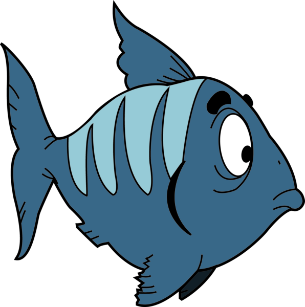 Cartoon_ Blue_ Fish_ Vector