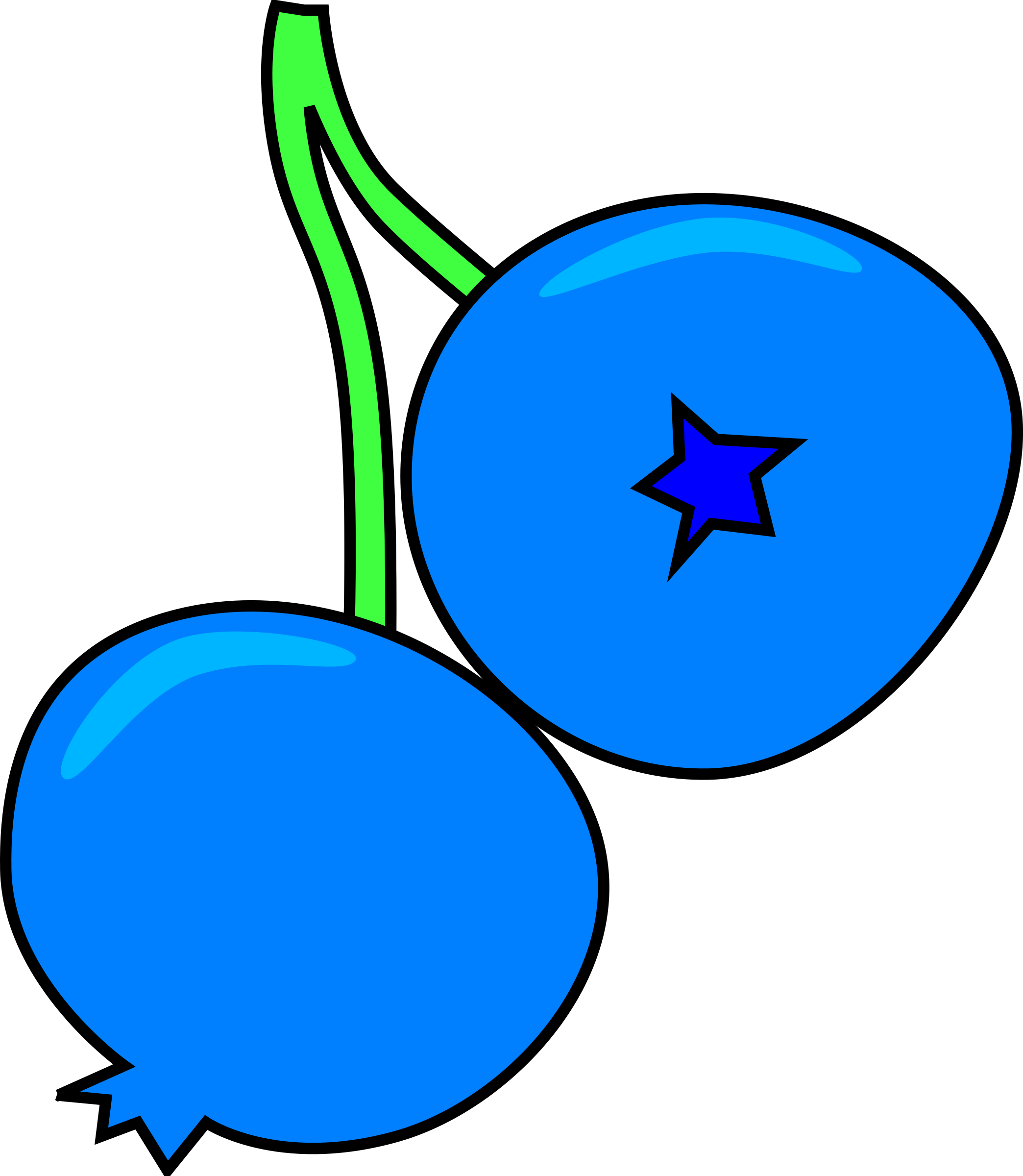 Cartoon Blueberries Illustration