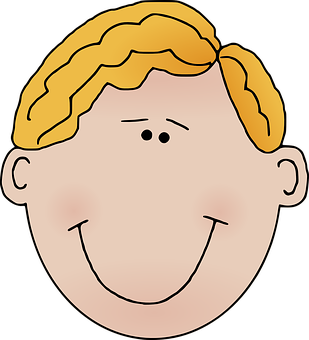 Cartoon Boy Smiling Face