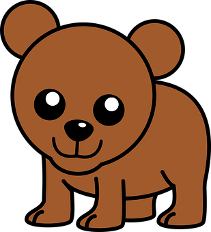 Cartoon Brown Bear Illustration