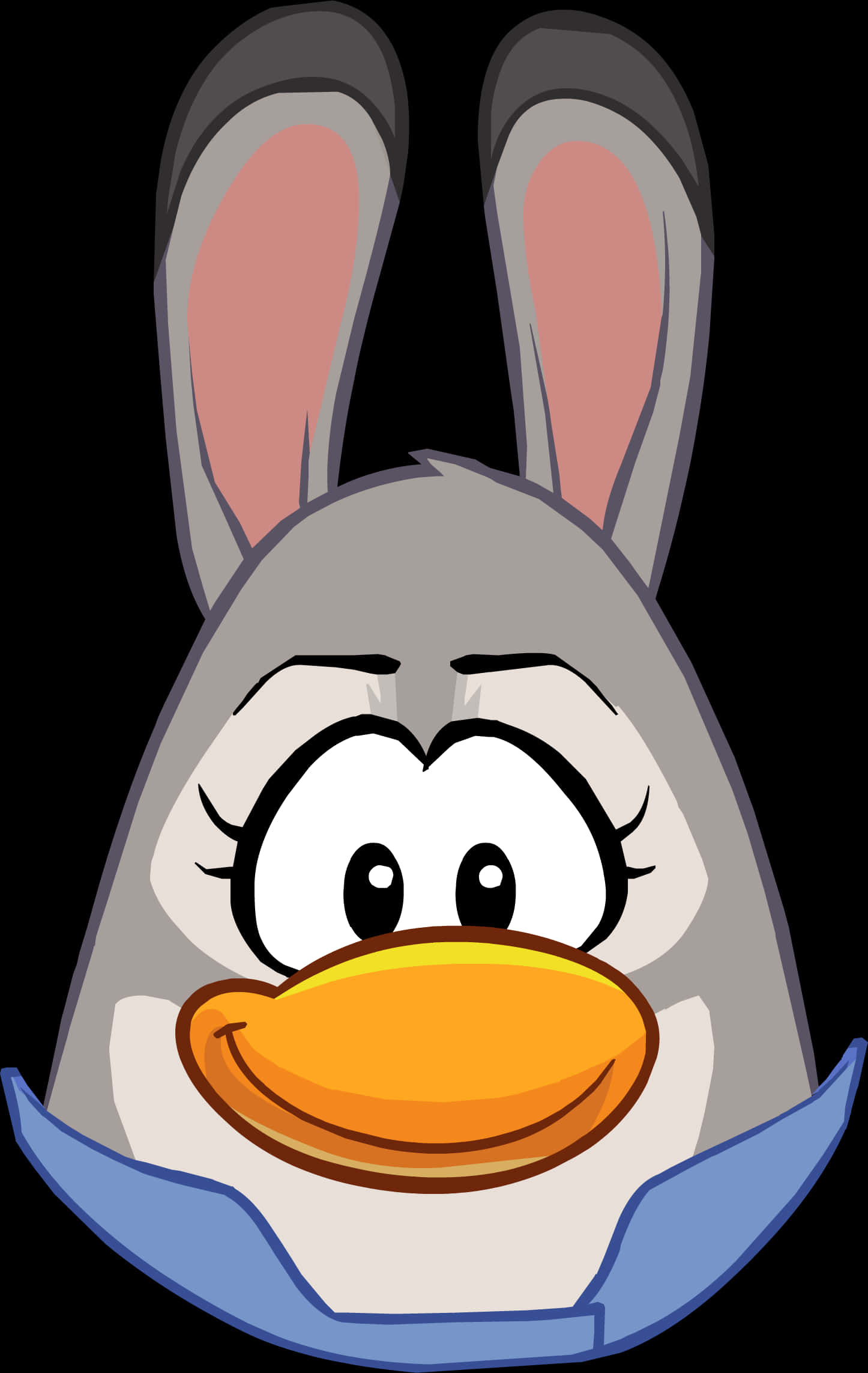 Cartoon Bunny Character Head