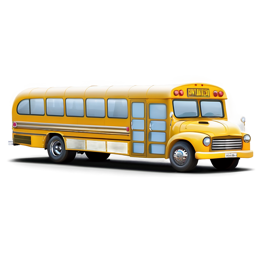 Cartoon Bus With Lights Png 06272024