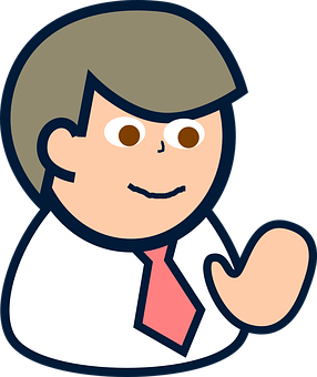 Cartoon Businessman Giving Thumbs Up