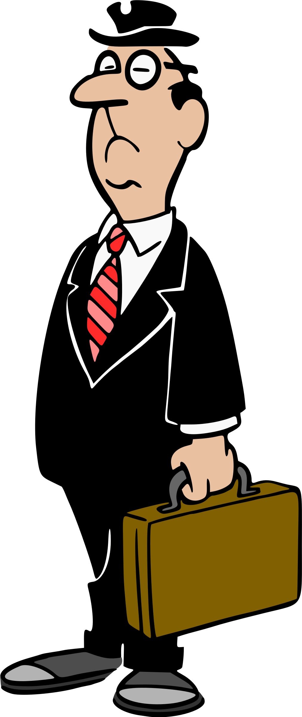 Cartoon Businessman With Briefcase