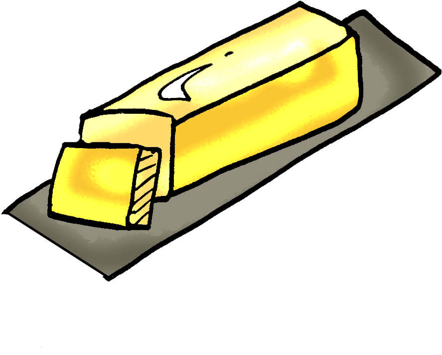 Cartoon Butter Stickand Slice