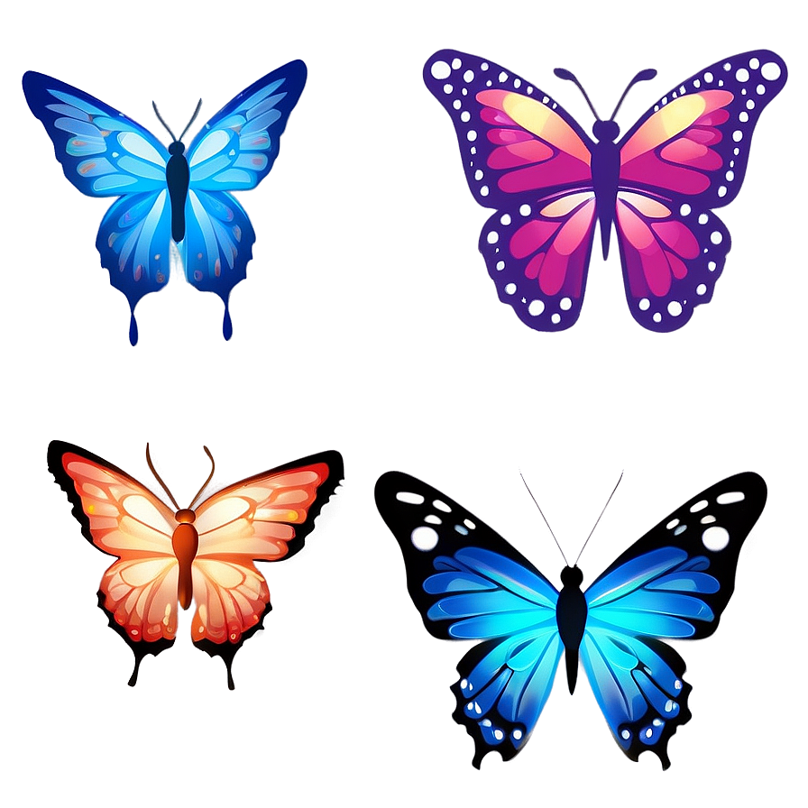 Cartoon Butterfly Emoji Png Mma