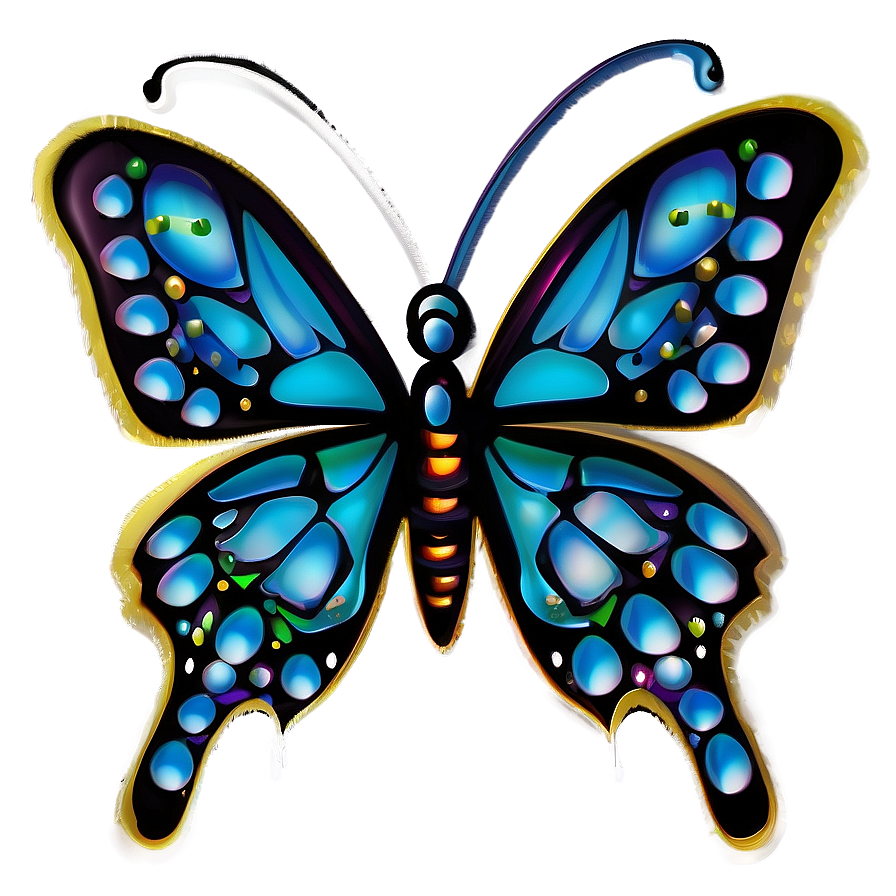 Cartoon Butterfly Outline Png 05252024