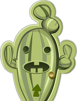 Cartoon Cactus Character