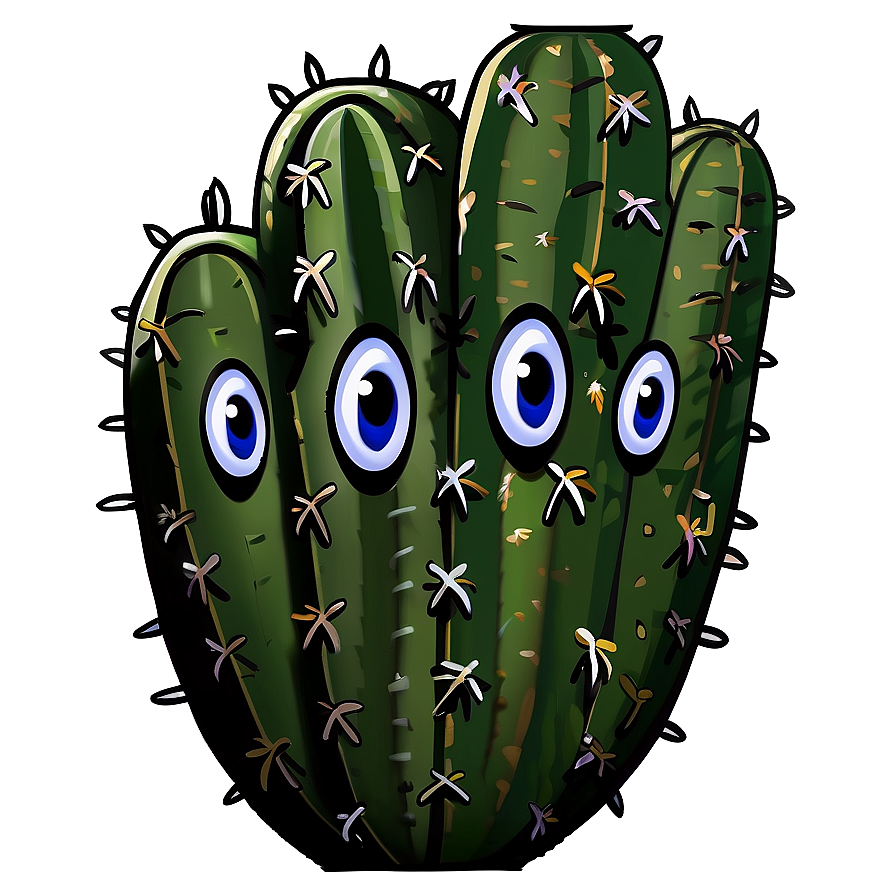 Cartoon Cactus Character Png 74