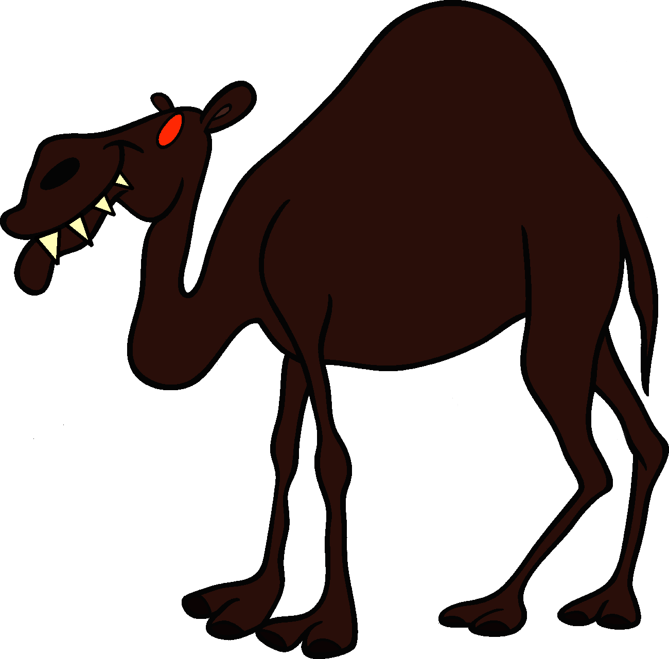 Cartoon Camelwith Sharp Teeth