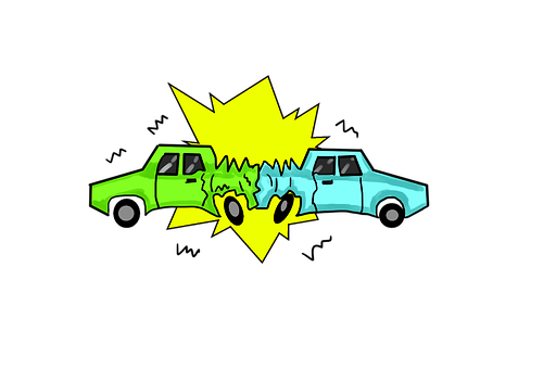 Cartoon Car Crash Illustration