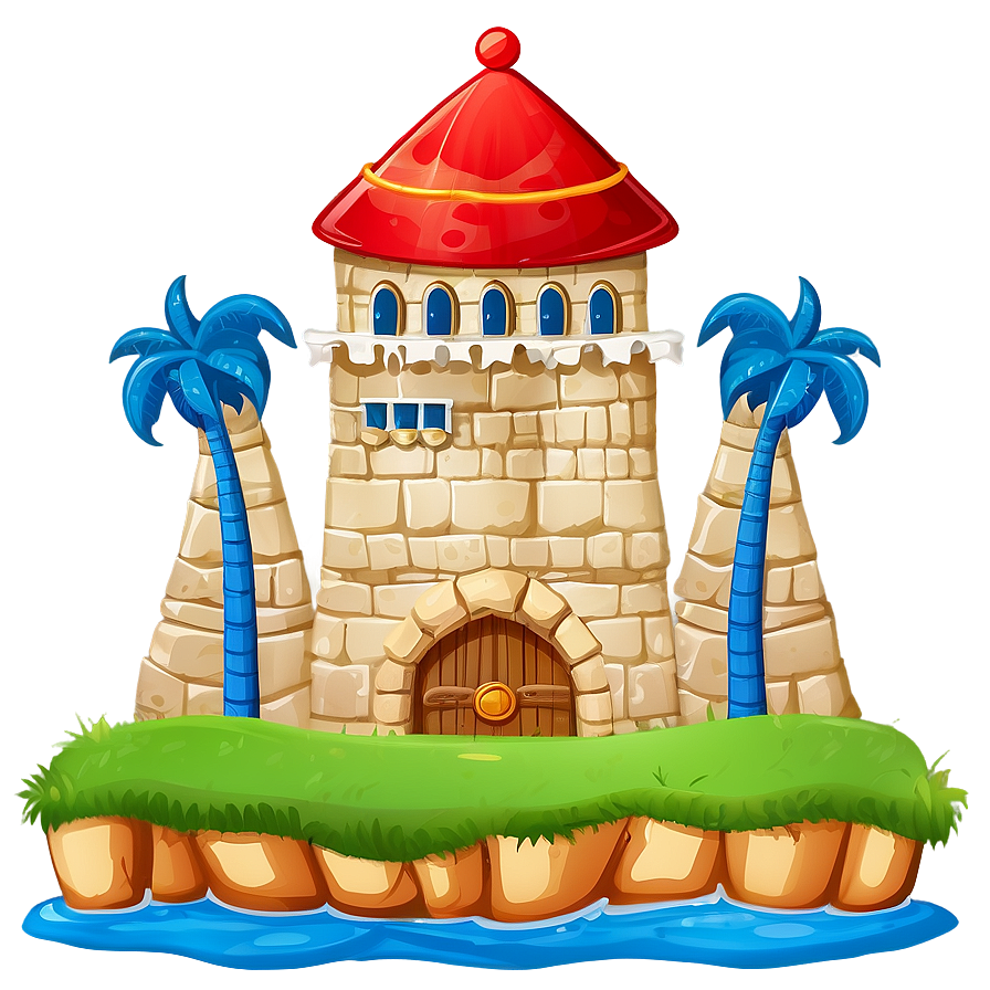 Cartoon Castle By The Sea Png Okt35