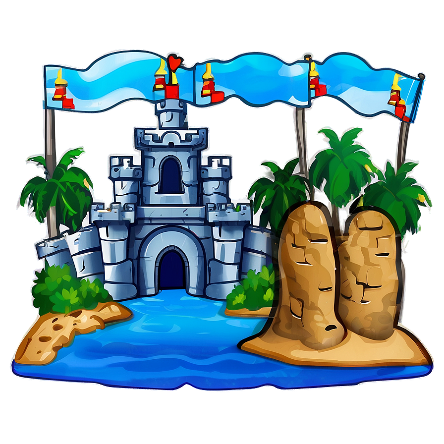 Cartoon Castle By The Sea Png Vgr99