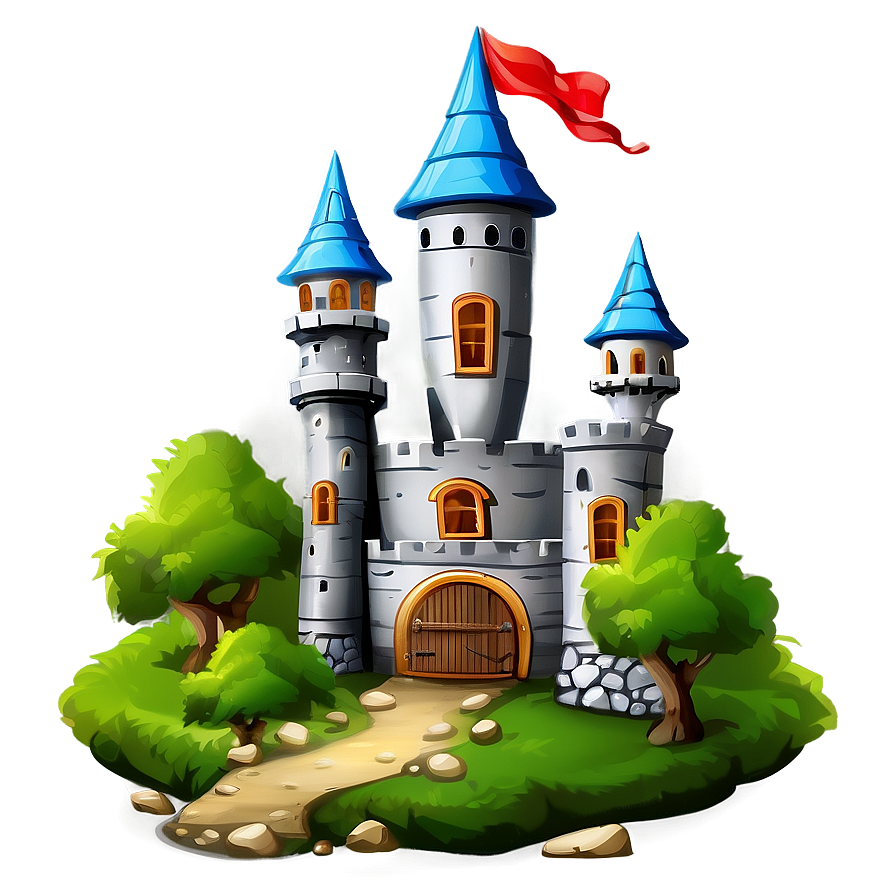 Cartoon Castle In Forest Png Jih