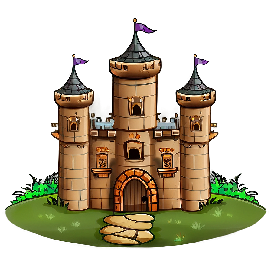 Cartoon Castle On Hill Png Mag52