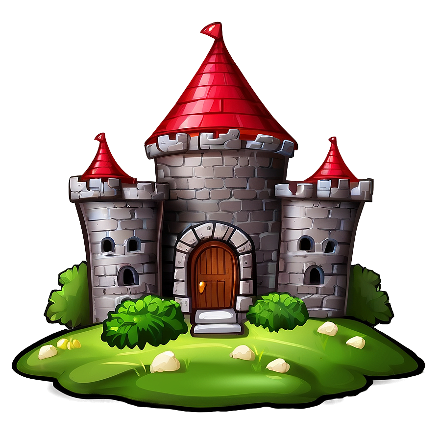 Cartoon Castle On Hill Png Wfw