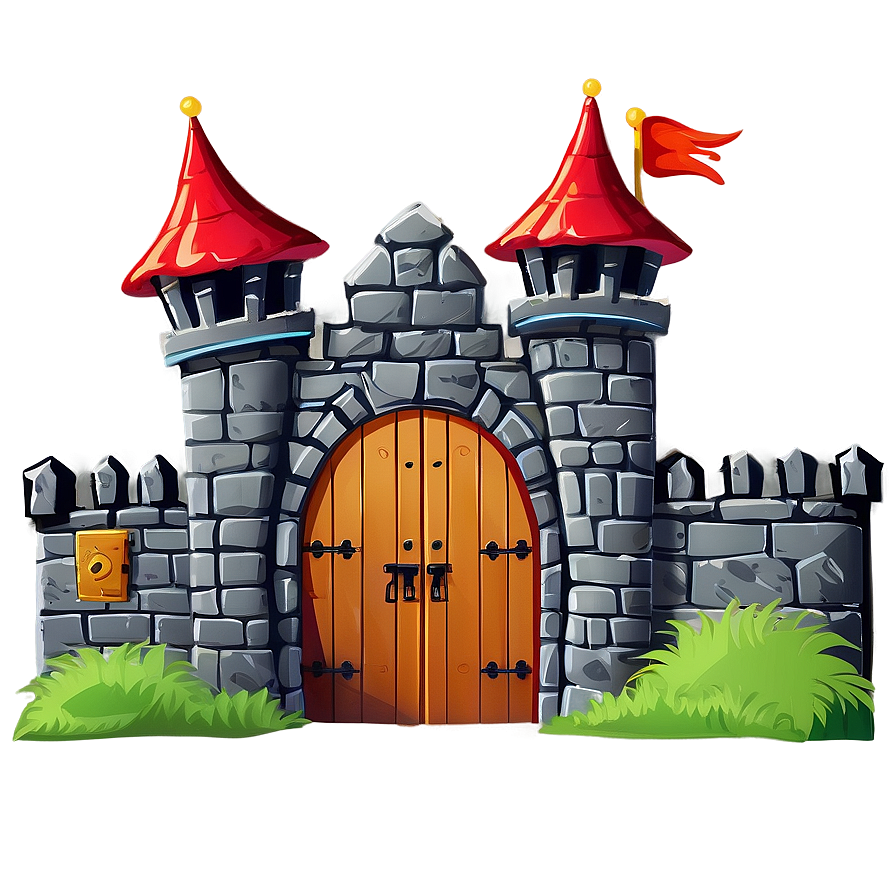 Cartoon Castle With Gate Png Srx