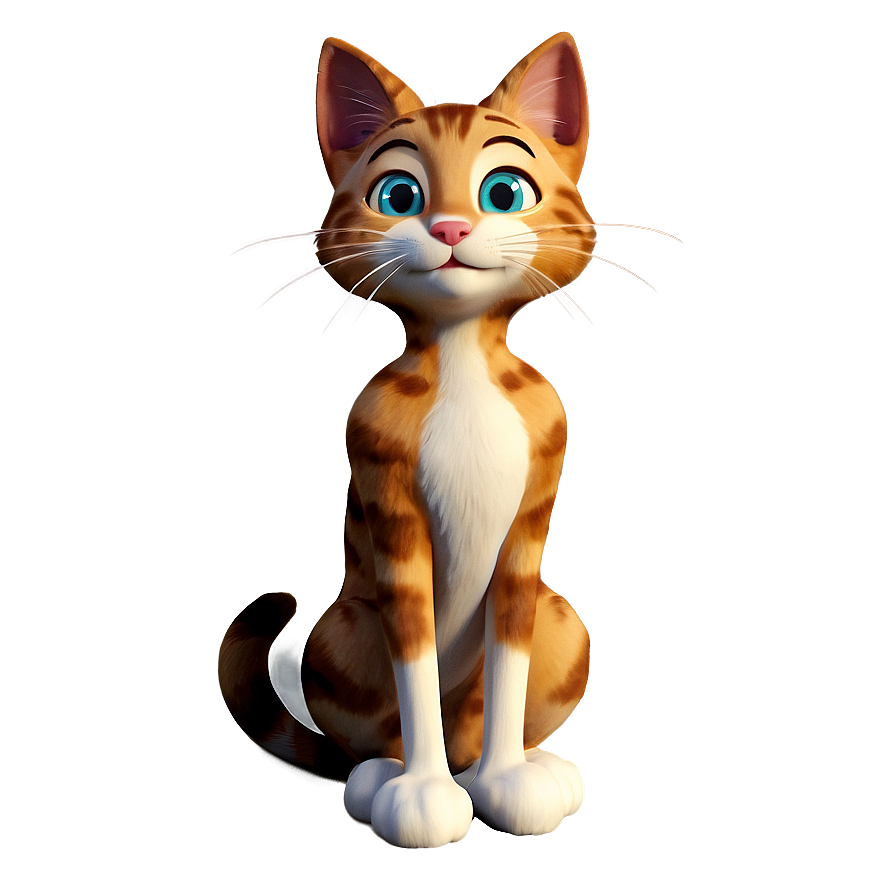 Cartoon Cat Character Png B