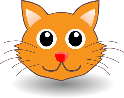 Cartoon Cat Face Illustration