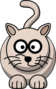 Cartoon Cat Front View