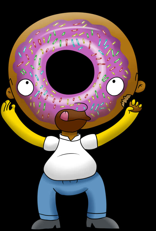 Cartoon Character Donut Head