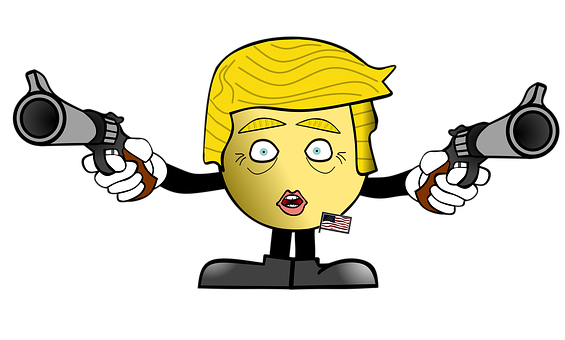 Cartoon Character Dual Wielding Guns