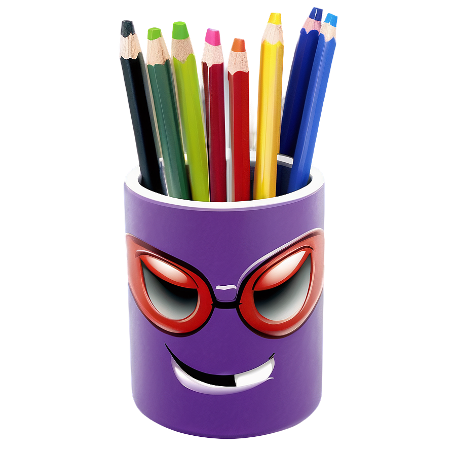 Cartoon Character Pencil Holder Png 9