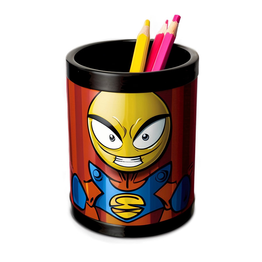 Cartoon Character Pencil Holder Png Jqs