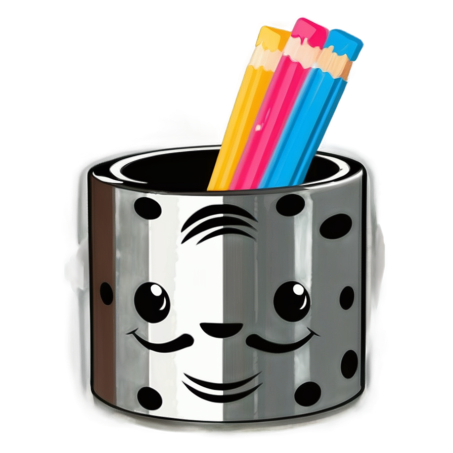 Cartoon Character Pencil Holder Png Kmk