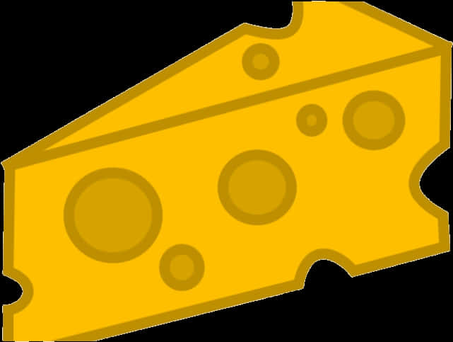 Cartoon Cheese Wedge Graphic