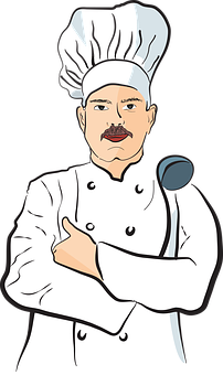 Cartoon Chef With Spoon