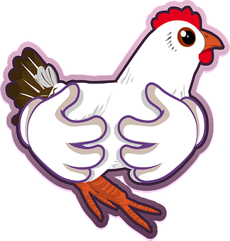 Cartoon Chicken Sticker