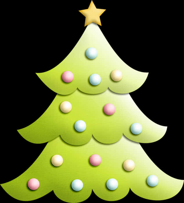 Cartoon Christmas Tree Graphic