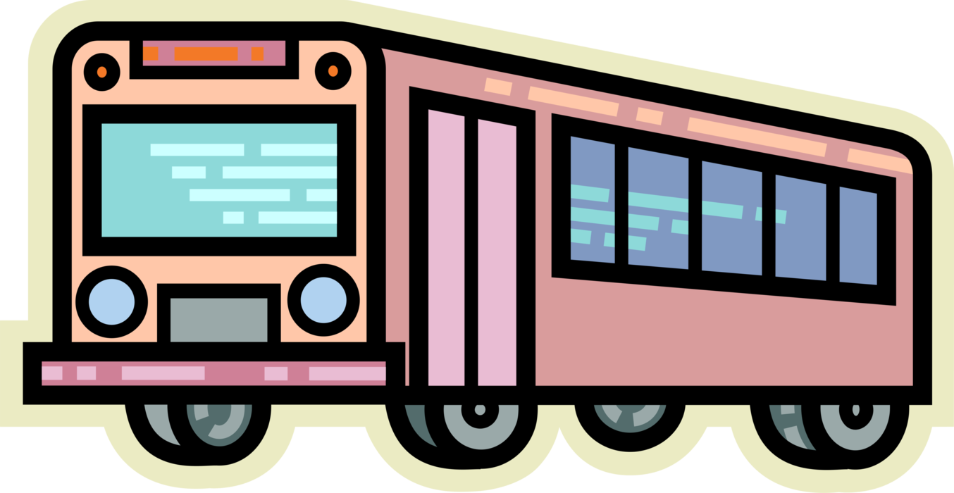 Cartoon City Bus Illustration