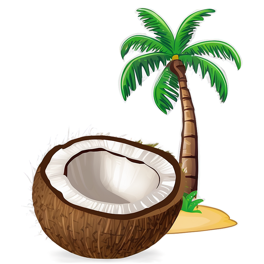 Cartoon Coconut Tree Png Lwj