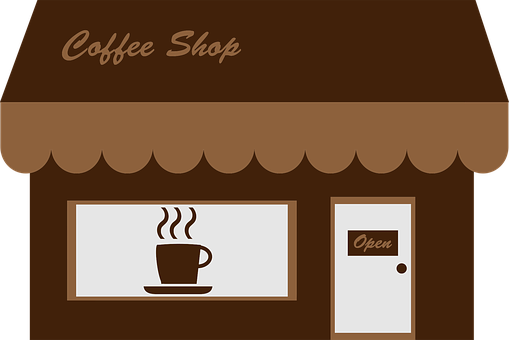 Cartoon Coffee Shop Facade