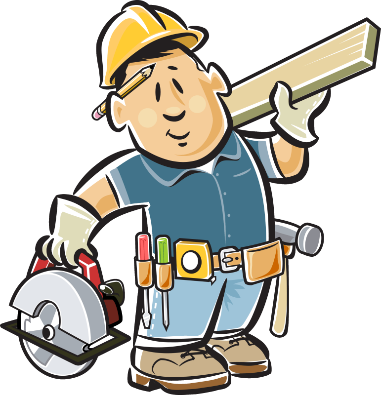 Cartoon Construction Worker Vector