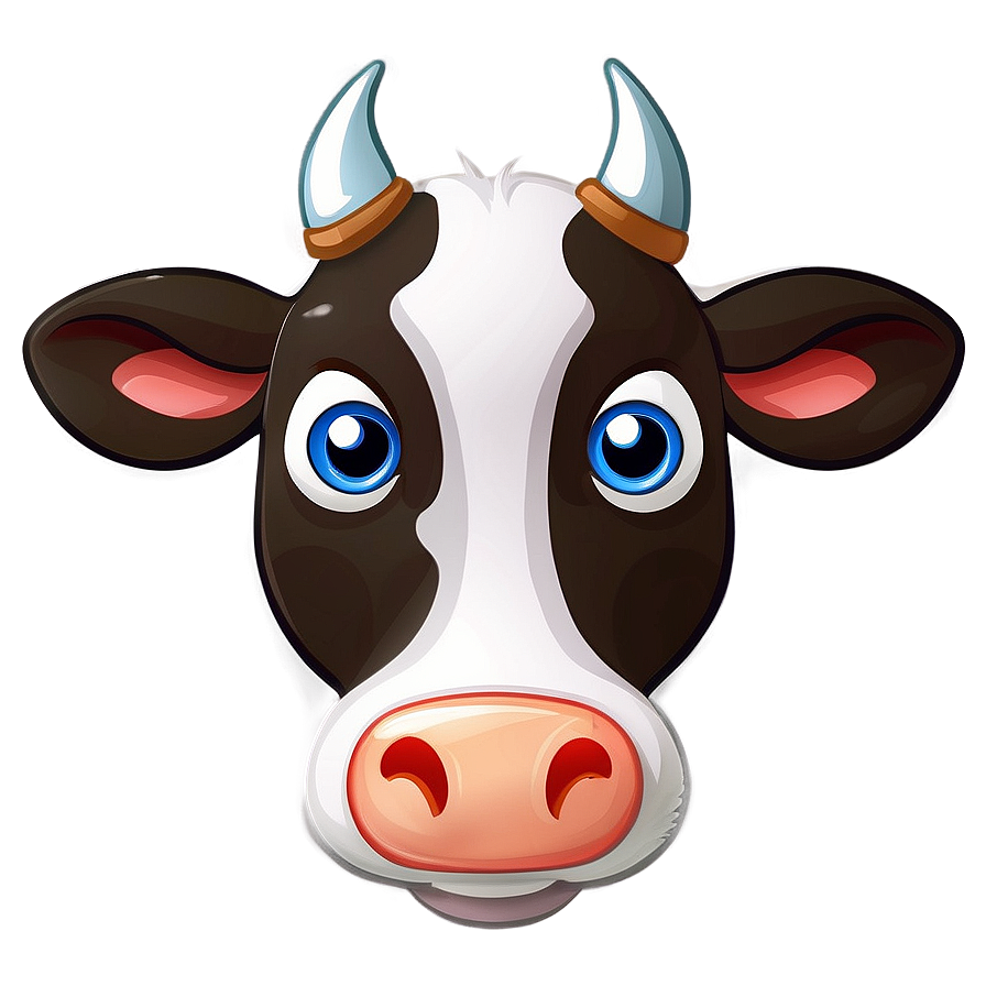 Cartoon Cow Face Design Png 82