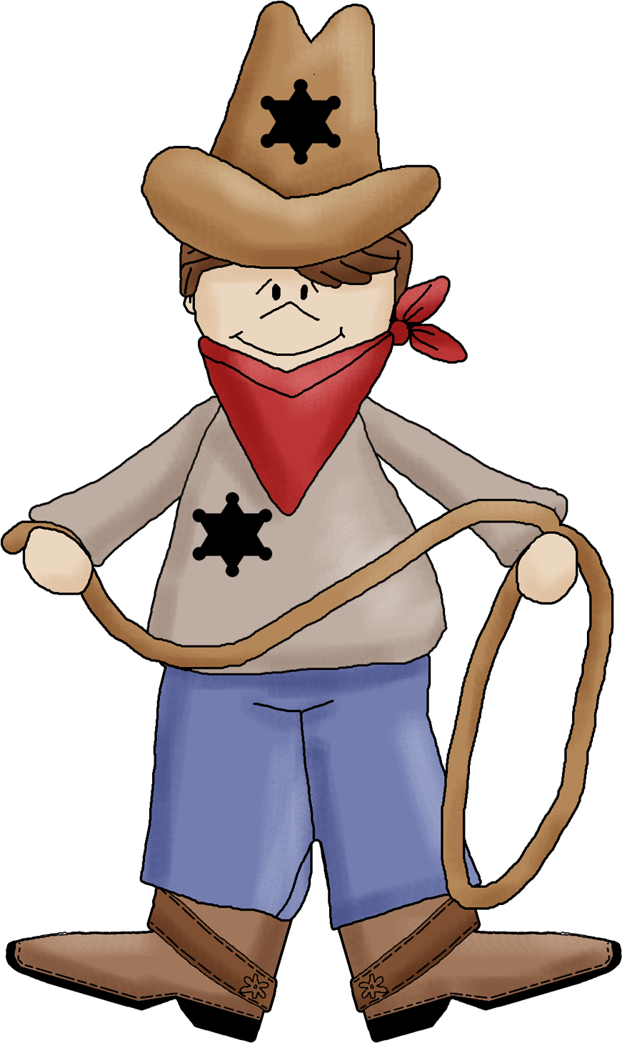 Cartoon Cowboywith Lasso