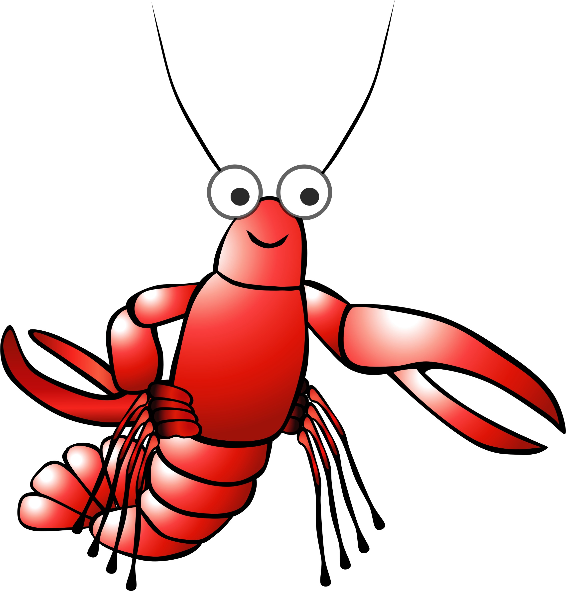 Cartoon Crayfish Illustration