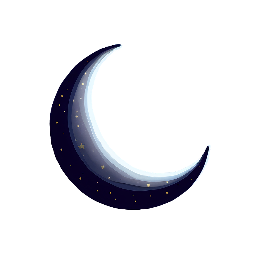 Cartoon Crescent Moon Png 06252024