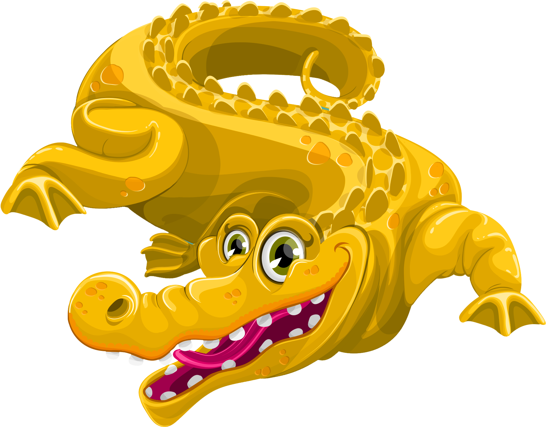 Cartoon Crocodile Smiling Vector